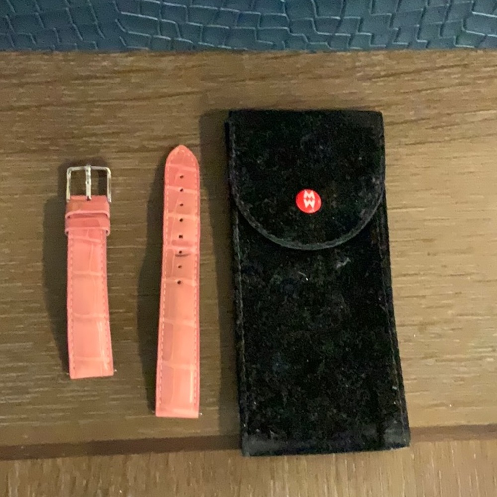 Michele Watch Band 16 mm Pink Alligator